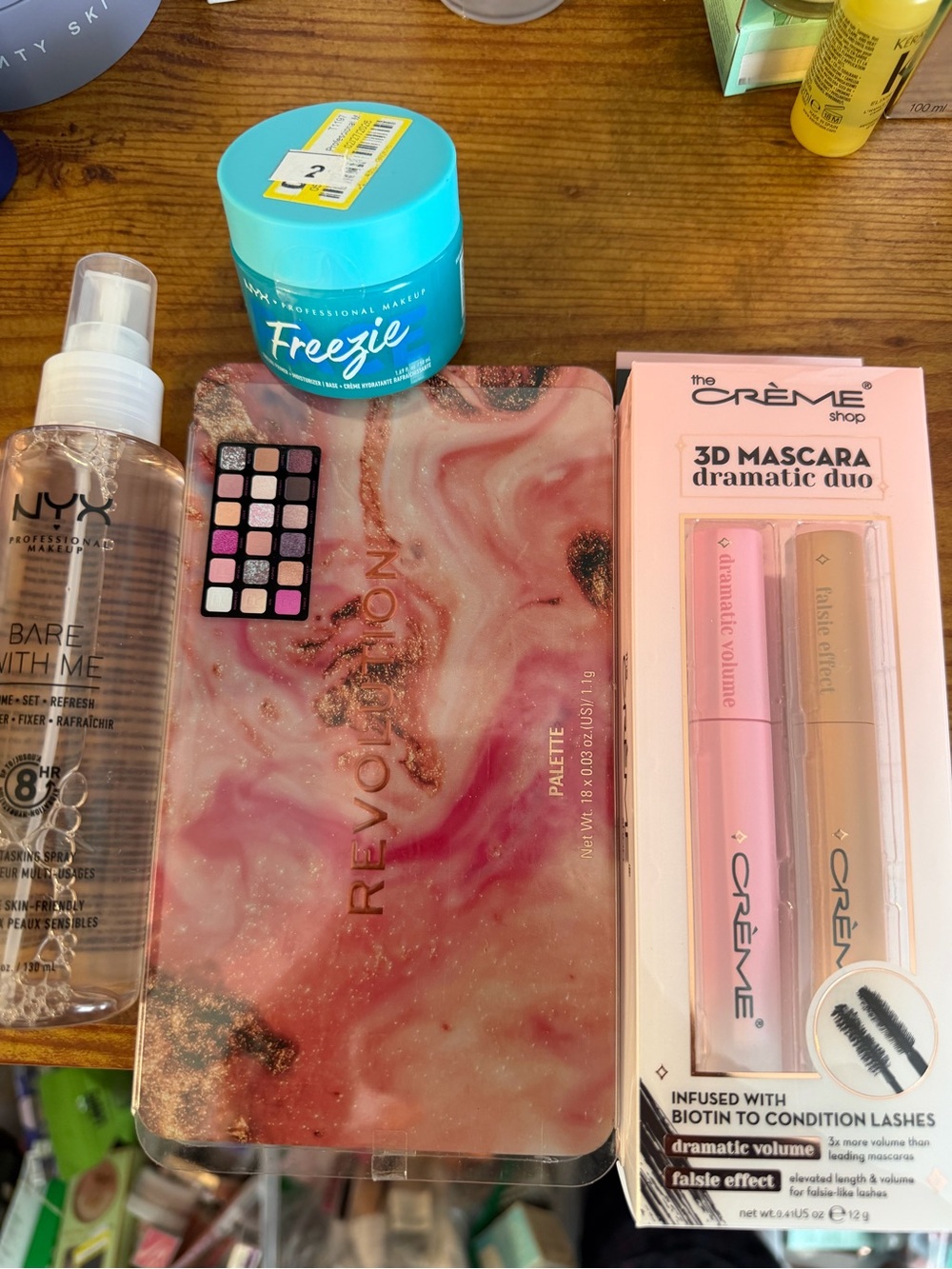 NYX, The Creme Shop, and Revolution makeup bundle
